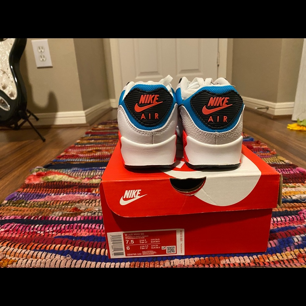 nike air max 90’s multicolored shoes in size 7.5 womens